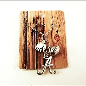 Handmade University of Alabama Football Charm Necklace